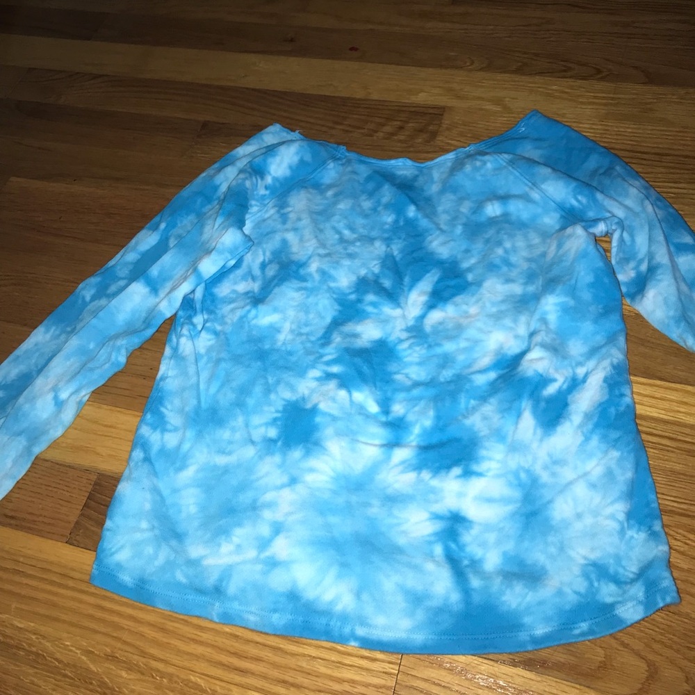 Justice Blue Tie Dye Crew Neck Sweatshirt - Picture 4 of 4